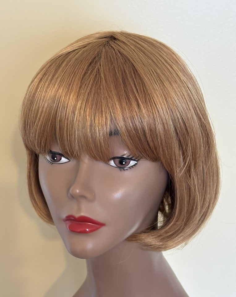 Fever Wig MIA Heat Friendly Synthetic Chin Length Bob Red Bangs Size