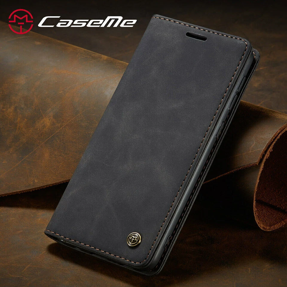 Funda tipo billetera abatible de cuero PU CaseMe para teléfono Samsung S24 S23 S20 S21 S22 Ultra Foto 4 de 4