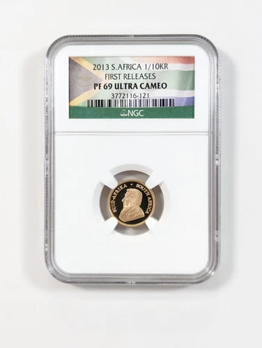 2013 South Africa Gold 1/10th Ounce 1/10 Krugerrand NGC PF69UC First Releases
