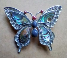 2 Brooches Butterfly And Dragonfly 