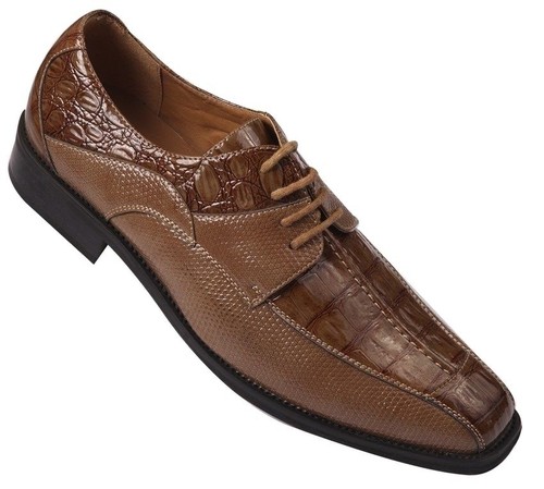Oxfords Faux Leather Embossed Men's Dress Shoes #5747 Black Size 8.5 - 13 - Picture 7 of 8
