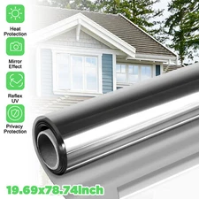 One Way Mirror Window Film Privacy Tint UV Reflective Foil Home Heat Insulation