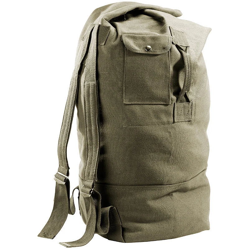 Xcase Seesack Rucksack: Canvas-Seesack 50 Liter, 28 x 25 x 80 cm (Seemannssack) - Bild 2 von 4