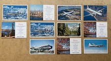 VINTAGE POSTCARDS AIRLINES United TWA American