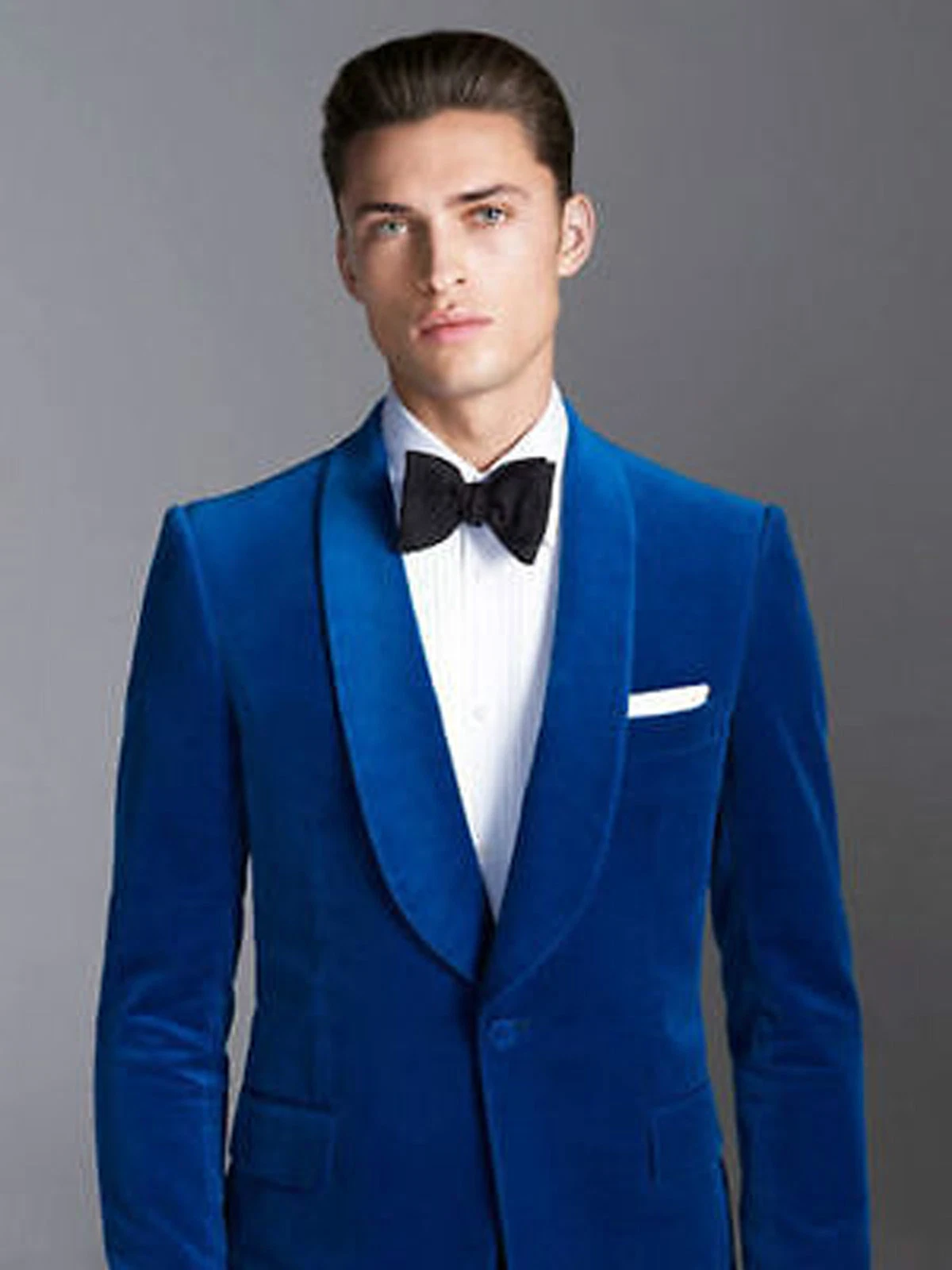 Men Blue Velvet Coat Jacket Blazer Designer Wedding Grooms Tuxedo Dinner Casual