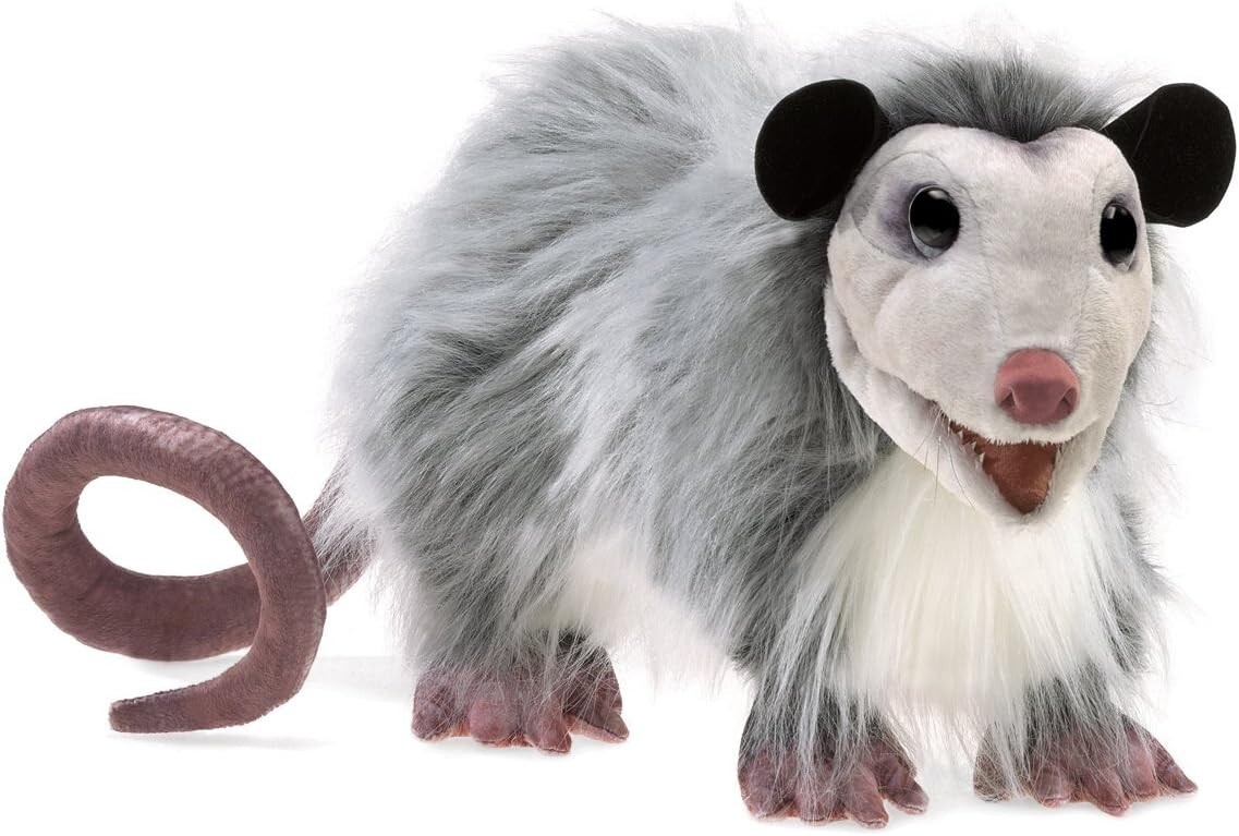 手足に白銀の美毛を持つポップ柄の大型クモゾウムシ Folkmanis Opossum Hand Puppet | eBay