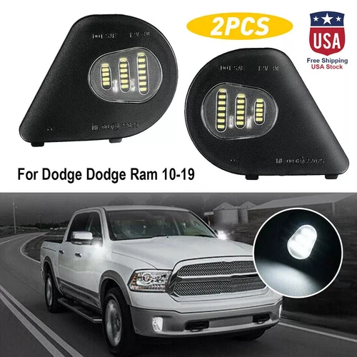 LED Side Mirror Puddle Lights For Dodge Ram 2010-19 NEW 1500 2500 3500 4500/5500