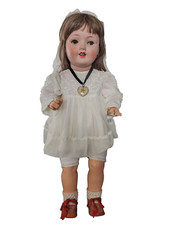 70 cm Puppe Sonneberg gemarkt  SP  Schelmenaugen Echthaarperücke Stimme Original