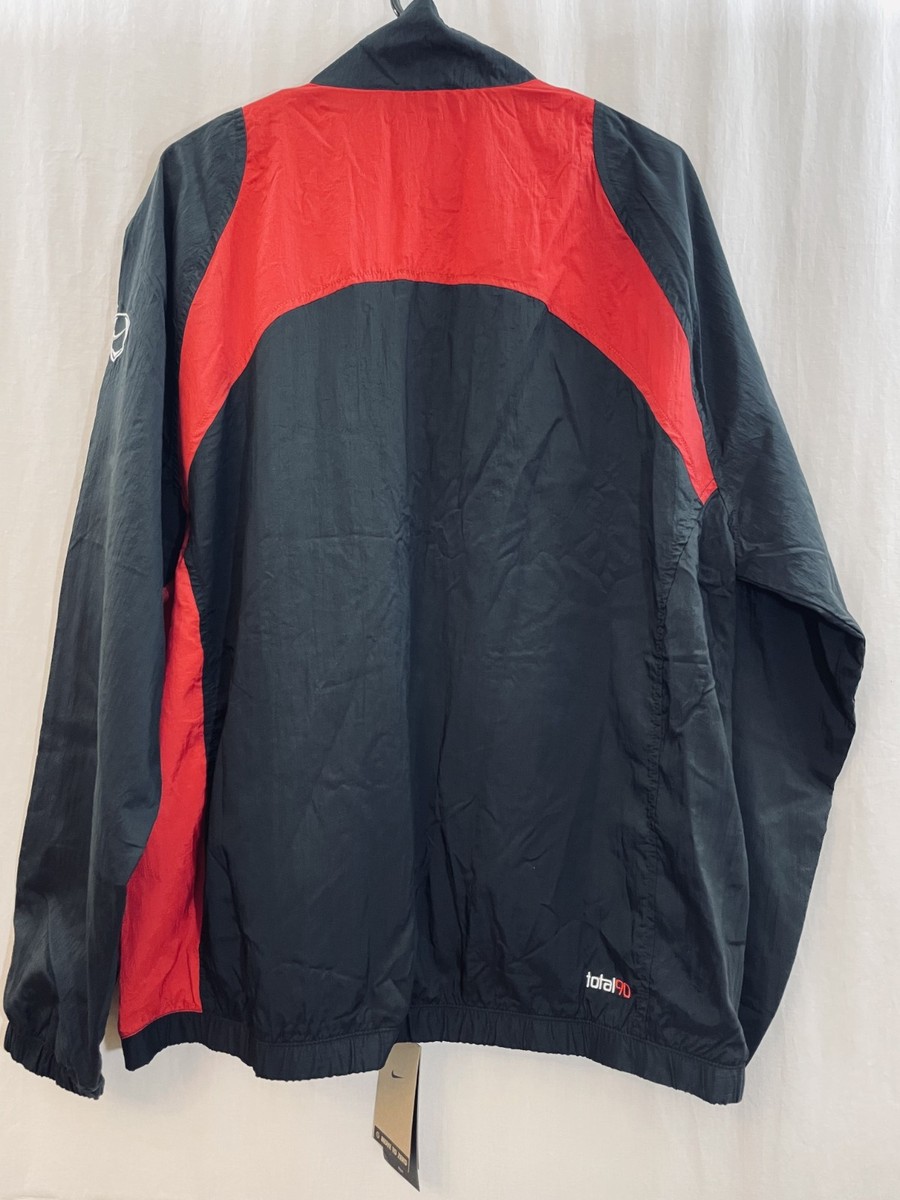 BEIK レーシングジャケット ブラック/レッド Nike Total 90 Repel Mens Soccer Track Jacket Black Red HQ3391-010