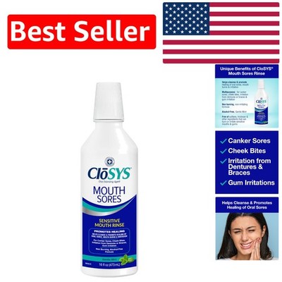 16 oz Mint Flavor Hydrogen Peroxide Mouthwash   Gentle Canker Sore Treatment
