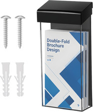 Acrylic Sign Holder Outdoor Brochure Holder Waterproof, 4X9 Inch Wall Mount