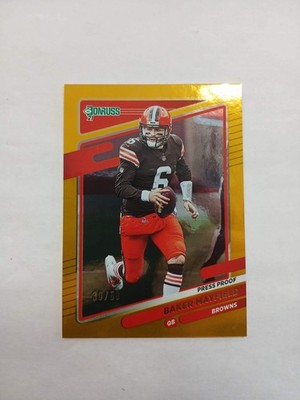 2021 Donruss Baker Mayfield Gold Press Proof #/50