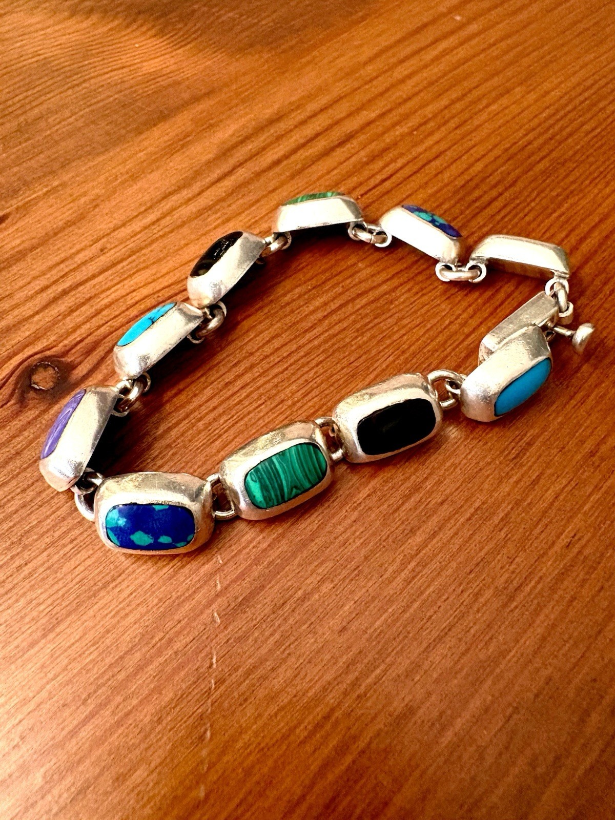 Solid 925 Sterling Silver and Multi Stone Taxco B… - image 2