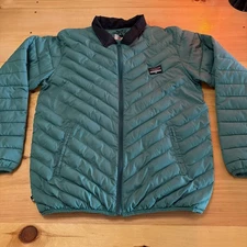 Fourstar Clothing Puffer Jacket Men’s Large Green Full Zip Up Packable