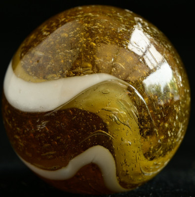 XL Yasuda Vintage Marble Japanese Transitional Fizzy Cola Colour 1''