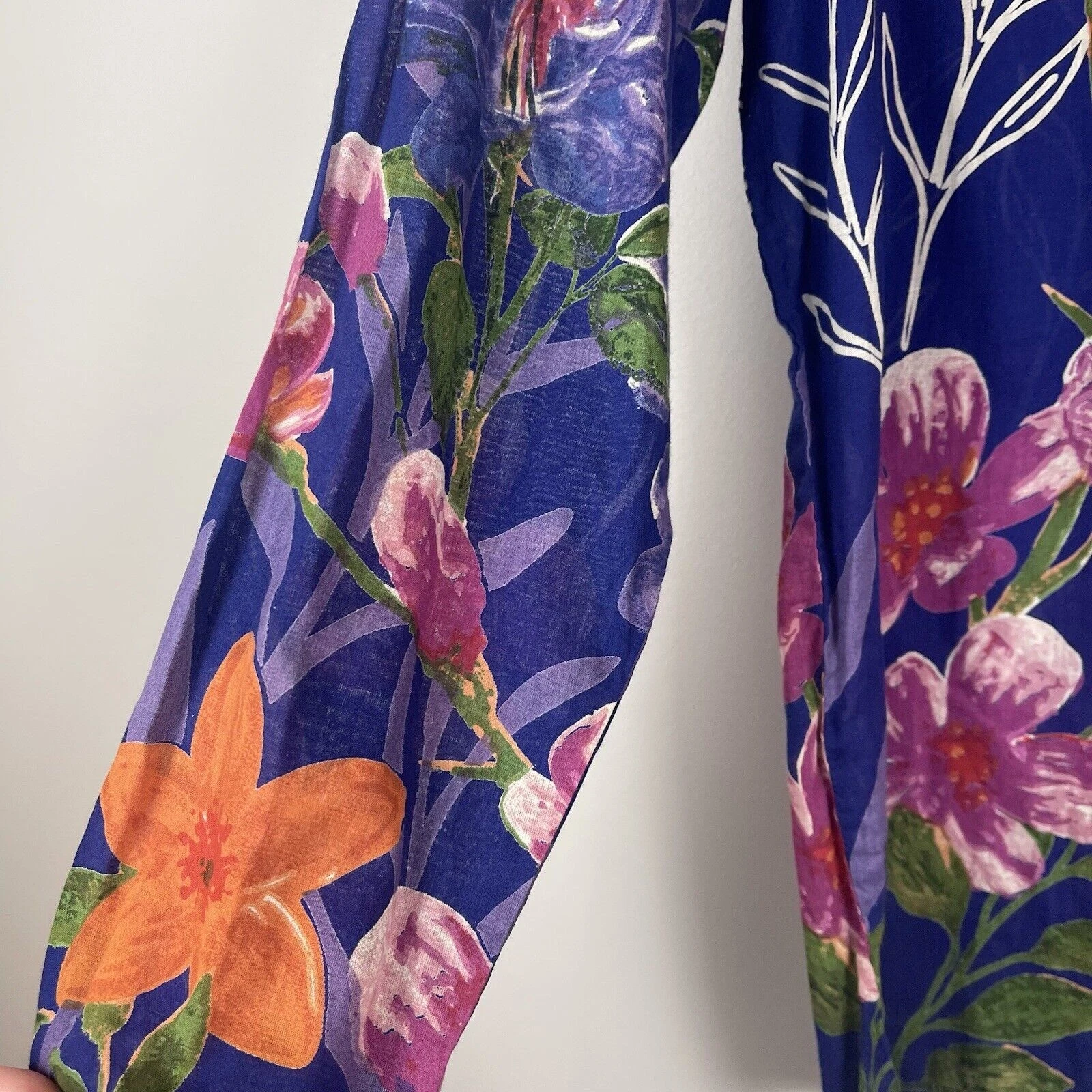  hummingbird garden woven cotton tunic artsy shirt