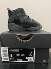Jordan 6 Rings TD Toddler's Shoe Size 6c-10c Black Red Athletic Sneaker