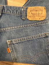 VTG Levi s 20505 0217 Jeans Orange Tab 80s Denim Pants USA MADE Sz 34W 31L