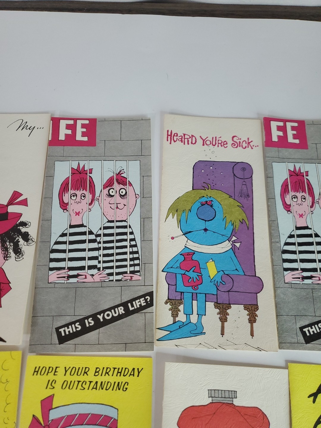 Vintage UNUSED Set Of 16 60s 70s Greeting Cards For All Occasions Retro In Box