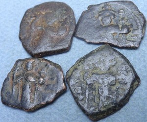 Lot of 4 Byzantine Bronze Coins