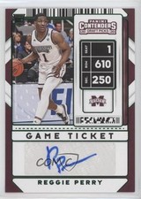 2020 Contenders Draft Picks Sticker Game Ticket Green Reggie Perry #82 Auto 05mb