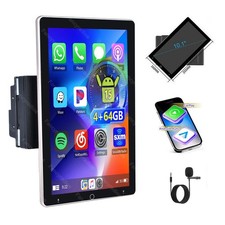 4 64GB 10.1'' Rotatable Apple CarPlay Car Stereo Radio Android 15 GPS Navi WIFI