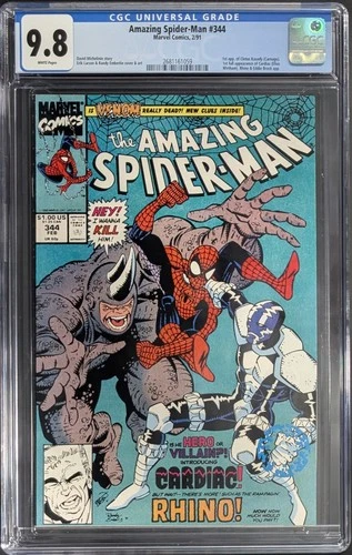 Amazing Spider-Man #344 Marvel Comics 1991 1st Appearance Carnage CGC 9.8