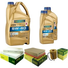 Inspektionspaket 7L RAVENOL VMO 5W-40 f�r BMW 5er E39 523i 520i 528i 525i