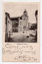 LUCERA - Cattedrale di Lucera - Esterno - Bella animazione - Viaggiata ANNO 1905