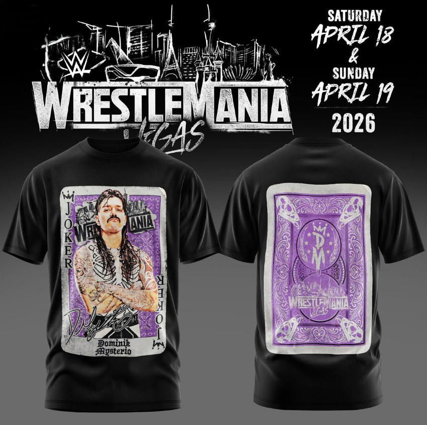 HOT NEW ITEM! WWE Wrestlemania 42 Vegas Dominik Mysterio 2026 Shirt All Size