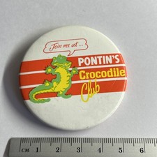 Vintage Collectible Pin Badge join me at Pontins Holiday Camp Crocodile Club