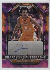 2023-24 Panini Prizm Draft Picks Purple Ice 45/99 Julian Phillips Auto 1bj7