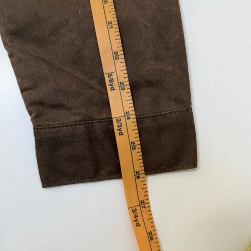 Flint and Tinder Waxed Trucker Jacket Mens XL Brown Flannel Lined Made USA image 10