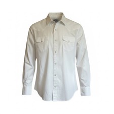 Gibson Trading Co White Western Pearl Snap Shirt Men  s LT Long Sleeve Rodeo EUC