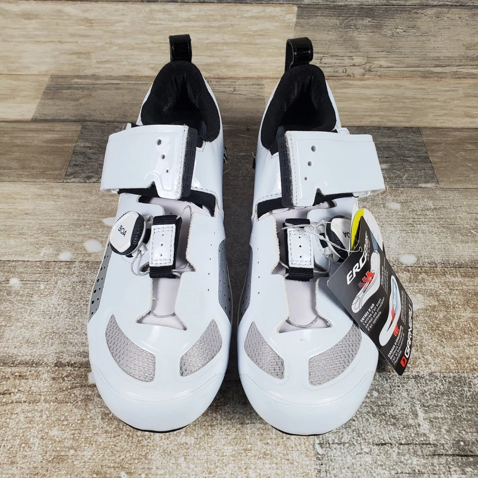Louis Garneau Tri Air Lite XZ Hombres Zapatos de Ciclismo Talla 9 Blanco Boa Armario Tenis Foto 2 de 4
