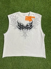 YOUNGLA (SOLD OUT) - 3027 - DARK WAVE CUT-OFFS - Off-WHITE - Large