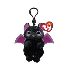TY Beanie Baby Bellies Key Clip - ALFRED the Halloween Black Bat Belly 4 Inch 