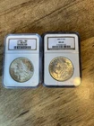 lot of 2 Morgan silver dollars 1885-O & 1885-p