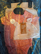 Mothercare Neu Baby 3-teiliges rosa Blumen Bo...