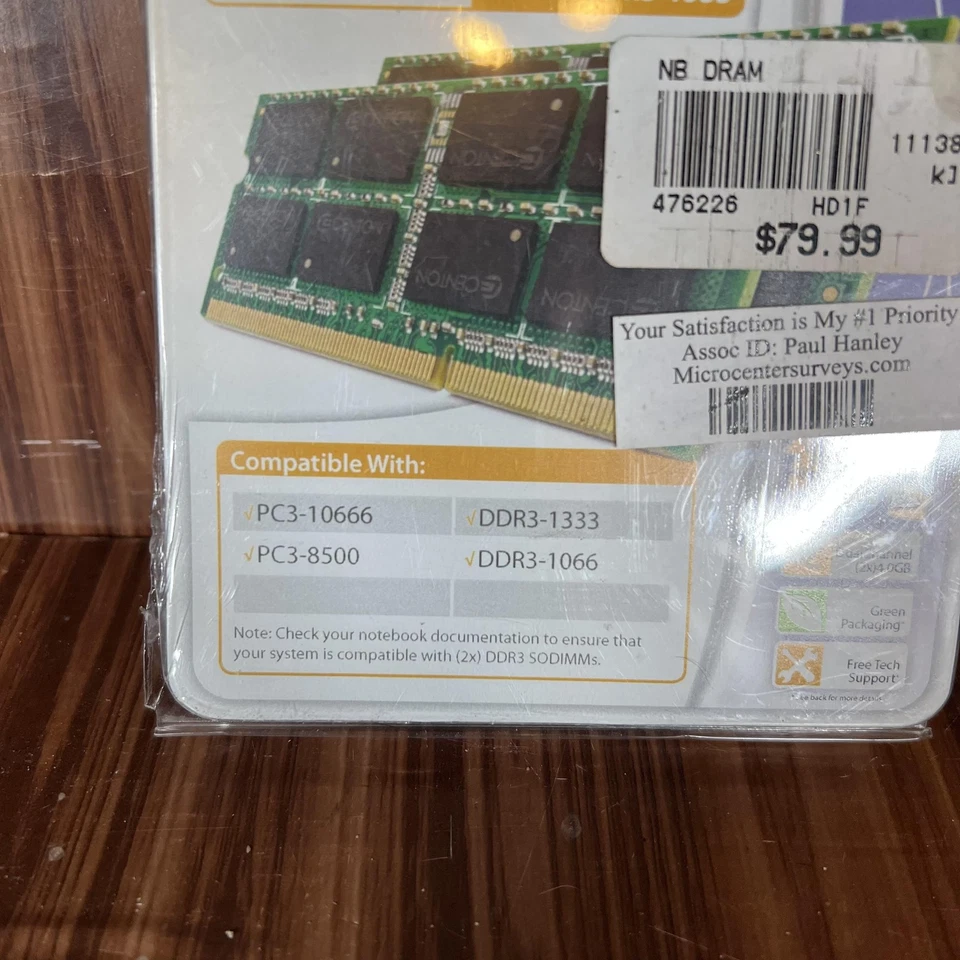 Centon memoryPOWER Notebook DDR3 8GB (2x4GB) 204-pin SO-DIMM 1333 PC3-10600 - Image 3 of 4