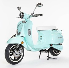 Elektro Roller Retro Vespa Style 4500W Reichweite 130km Vmax 85km/h mintgr&uuml;n NEU