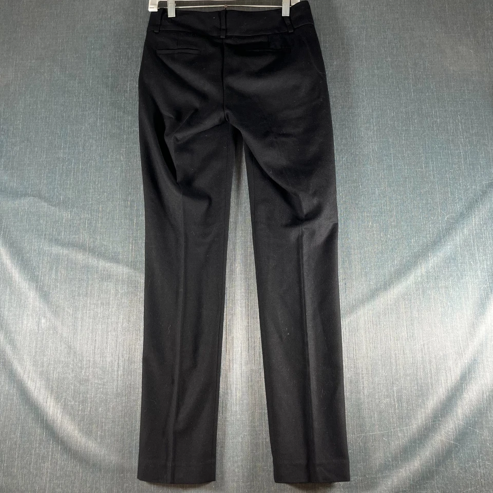 Pantalones de vestir para mujer Banana Republic Martin Fit talla 2 negro mezcla de lana Foto 4 de 4