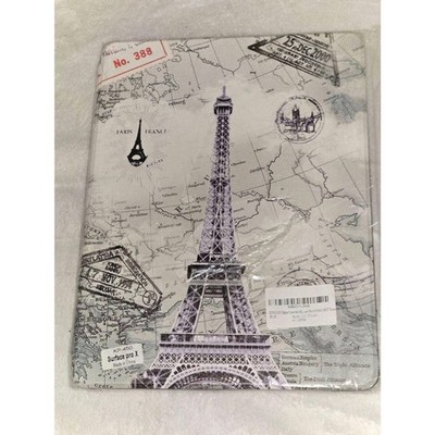 NEW ZZOUGY Tablet Cover Surface Pro X 13in Map Eiffel Protective Chic case