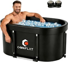 133 Gal XL Oval Ice Bath Tub for Adults, Portable