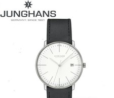 JUNGHANS Mega Solar Men's Watch Max Bill Solar Powered black leather
