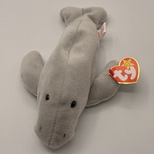 Beanie Baby Manny Manatee Style 4081 Grey DOB 6-8-95 Retired Tag Errors