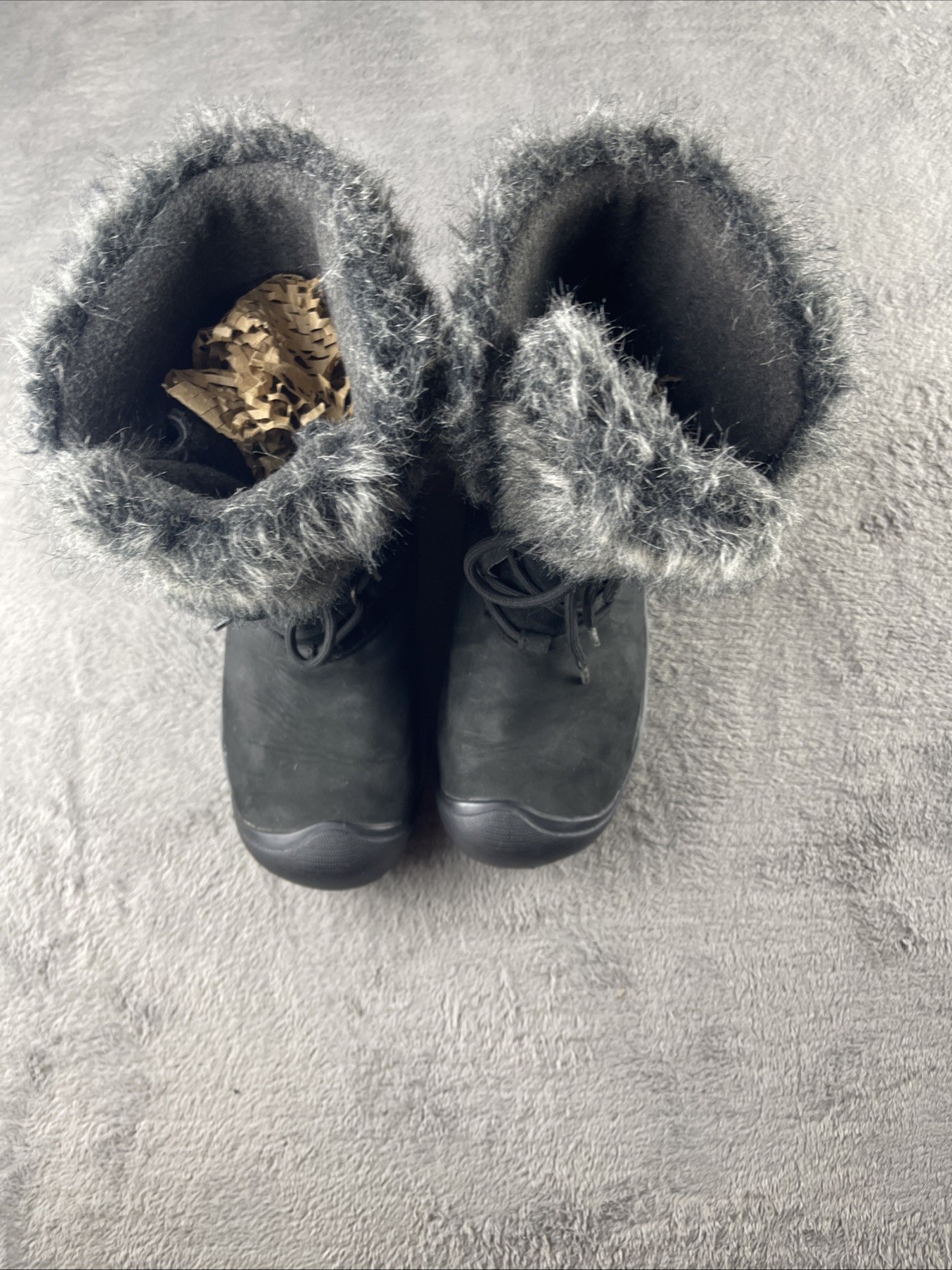 Stivali donna KEEN Helena impermeabili isolati in pelle pelliccia sintetica stringati US 8