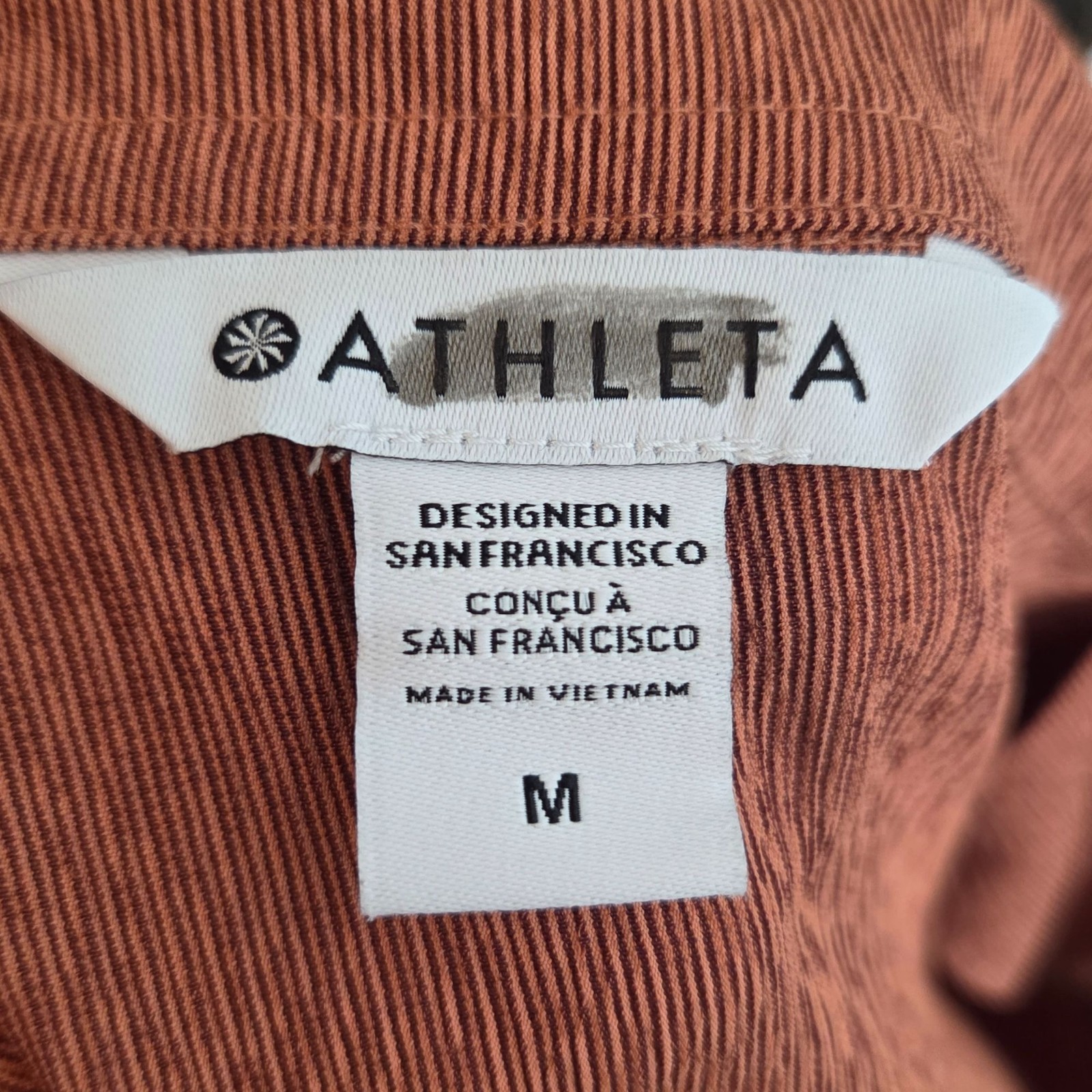 Athleta Echo Top Brown M Button Down Collared Lig… - image 8