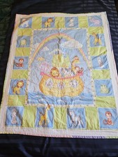 Precious Moments Noahs Ark Crib Blanket 35x44