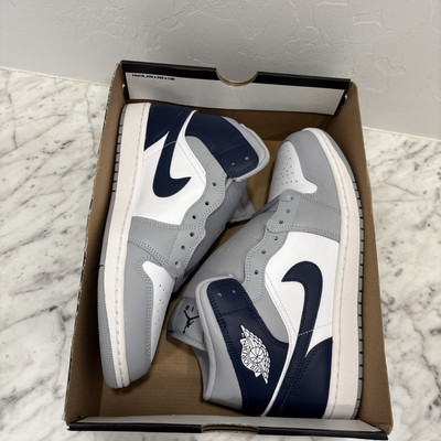 Nike Air Jordan 1 Mid White Midnight Navy Cowboys DQ8426-104 Men's